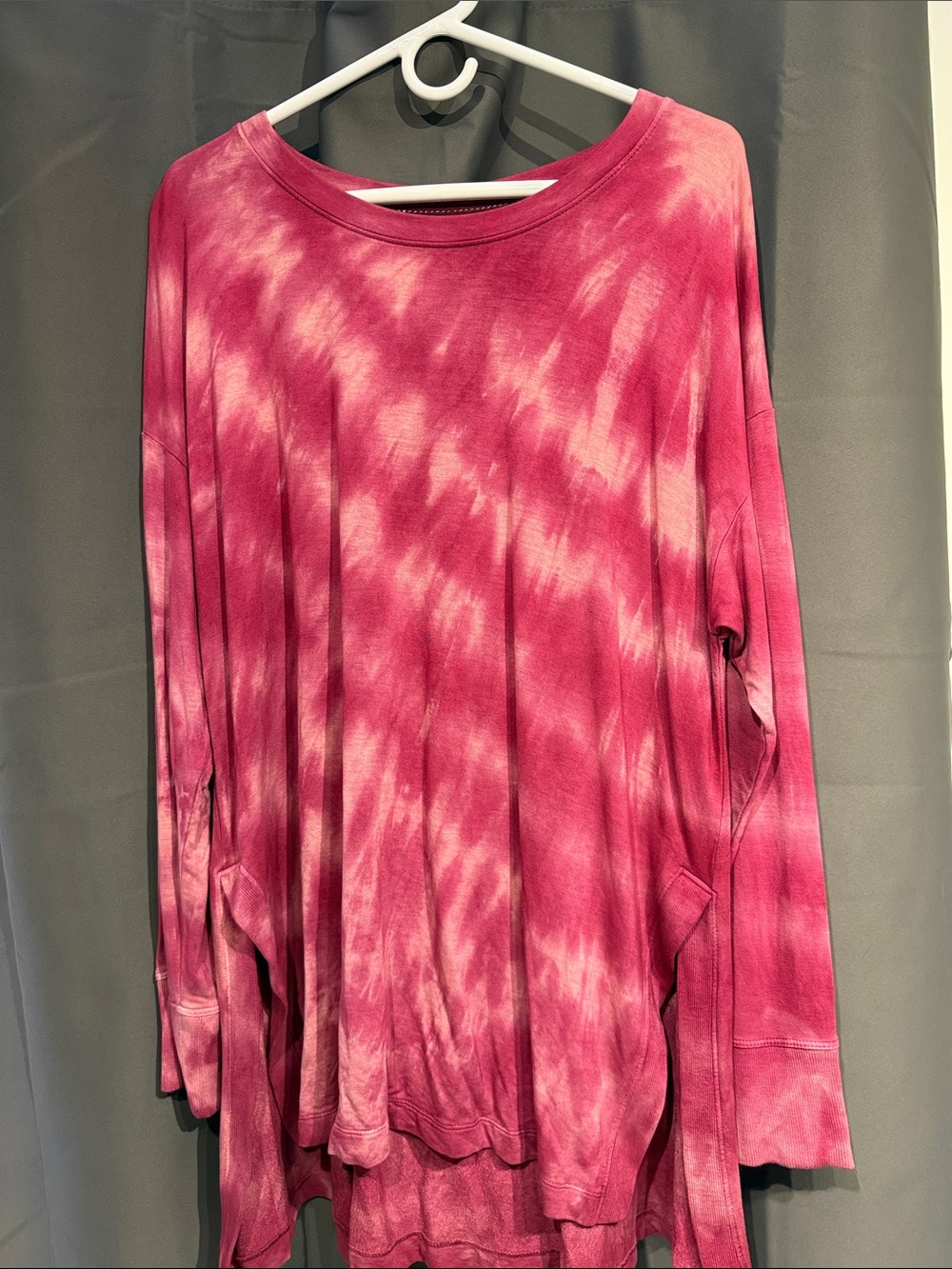 New Directions Studio Pink Tie Dye Oversized Tunic Top 1X Boho